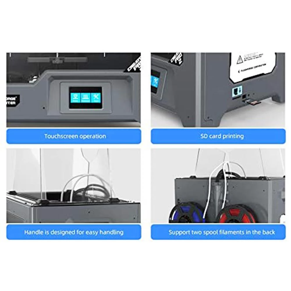 Flashforge Creator Pro 2 3D Printer Build volume 200*148*150mm